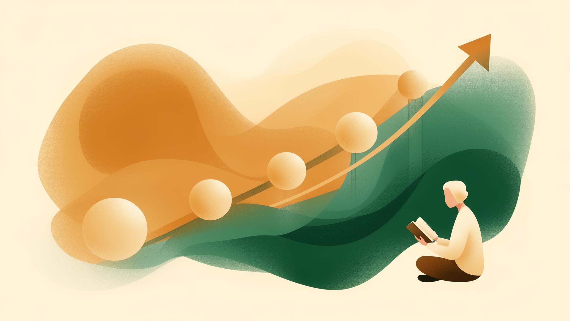Illustration of a student's growth journey